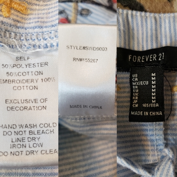 Forever 21 Puff Sleeve Pheasant Dress - Picture 7 of 7